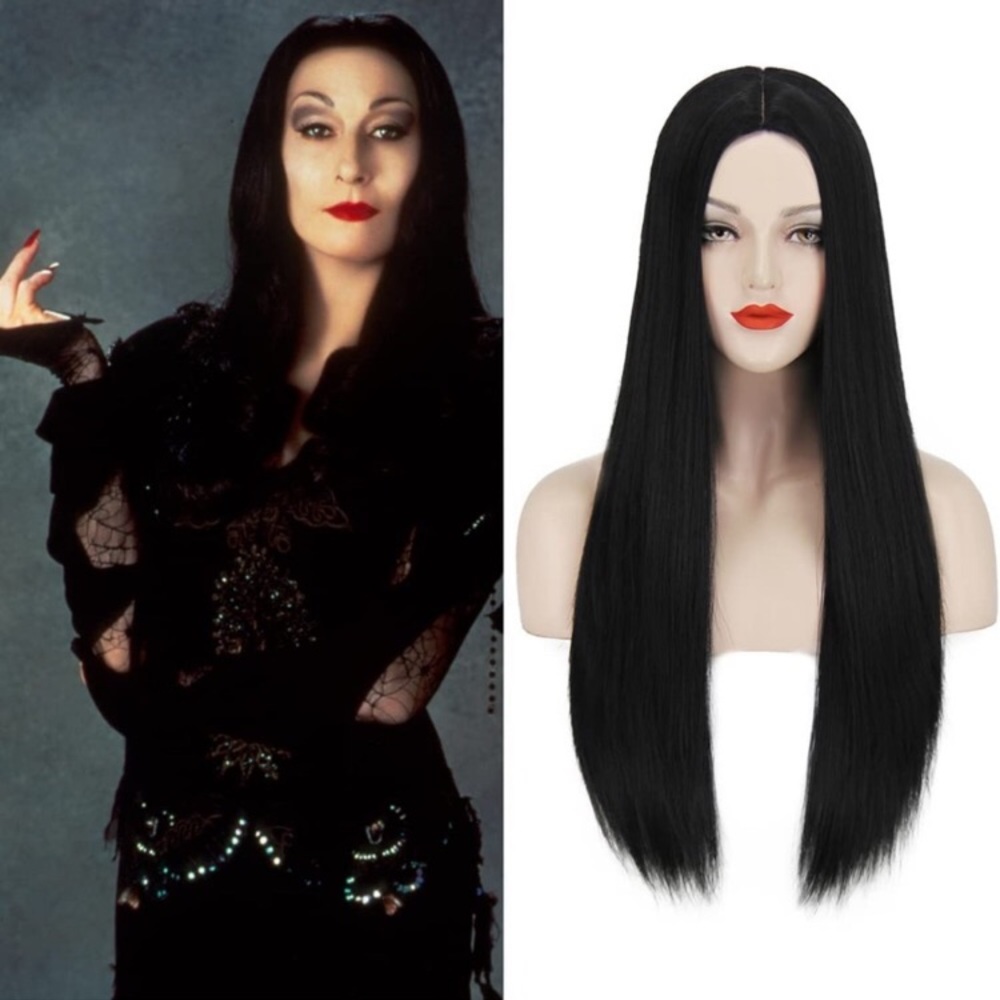 Morticia Addams Wig Black Wig